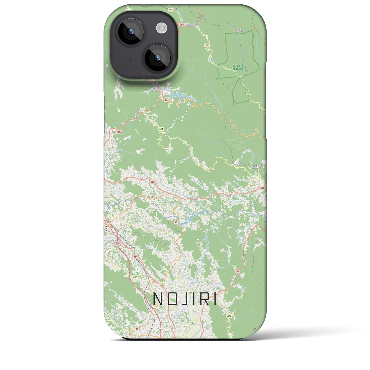 【野尻(宮崎県)】地図柄iPhoneケース(バックカバータイプ)