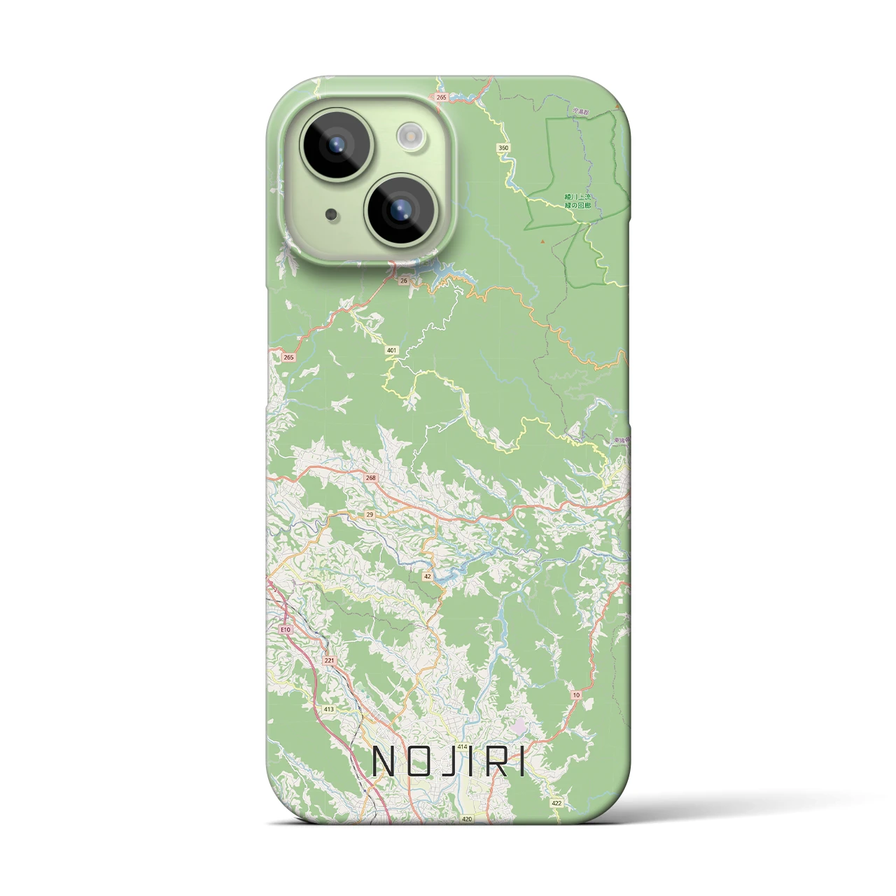 【野尻(宮崎県)】地図柄iPhoneケース(バックカバータイプ)