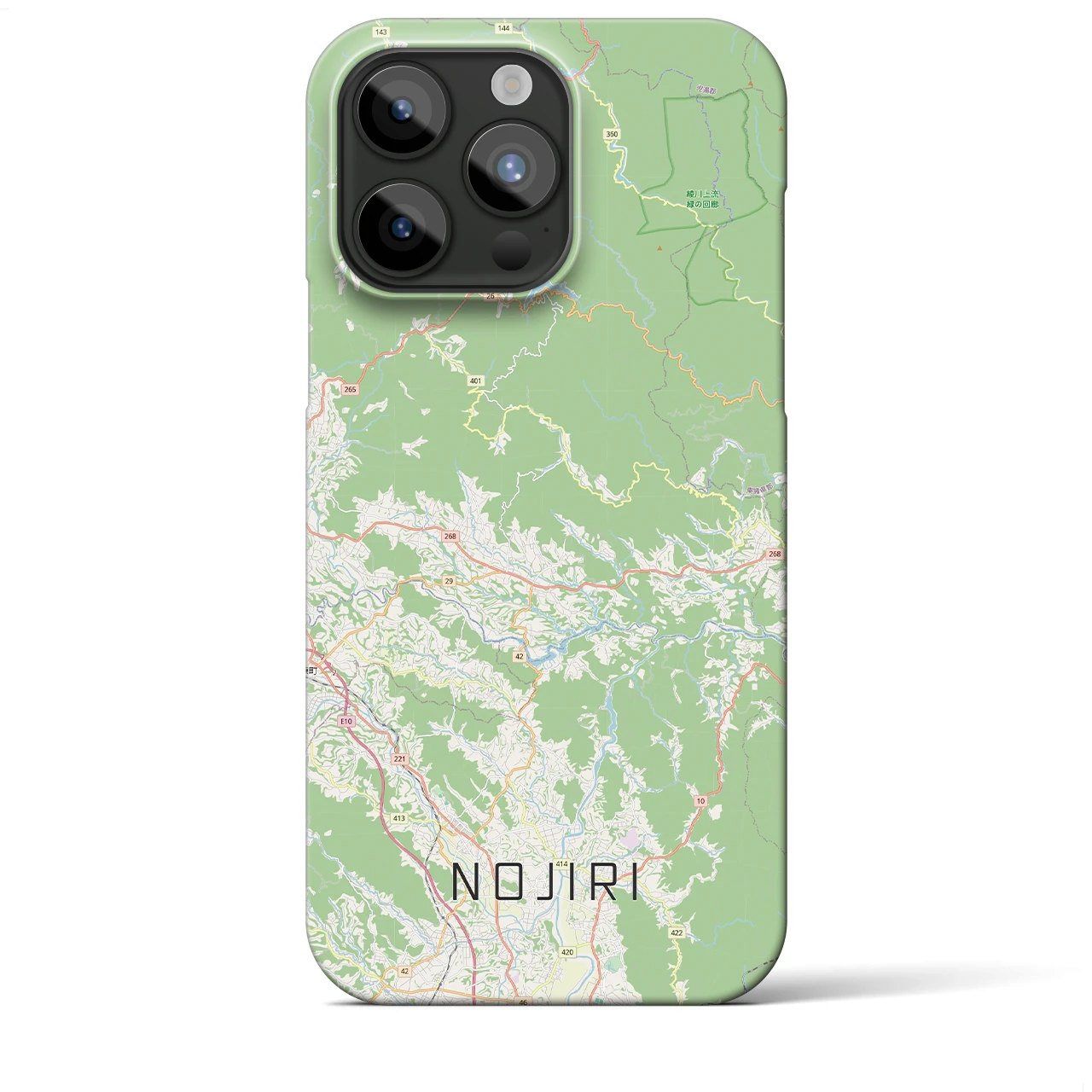 【野尻(宮崎県)】地図柄iPhoneケース(バックカバータイプ)
