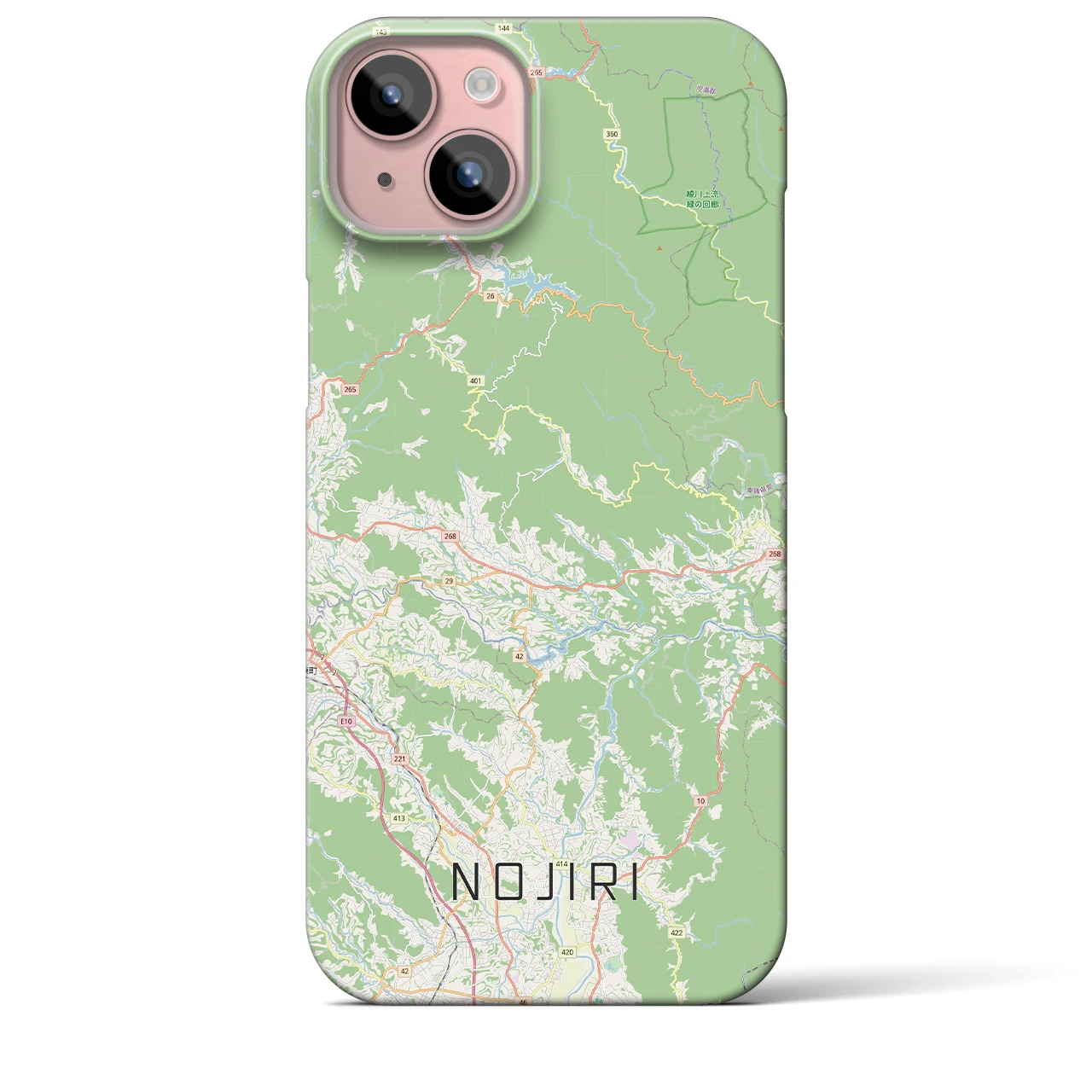 【野尻(宮崎県)】地図柄iPhoneケース(バックカバータイプ)