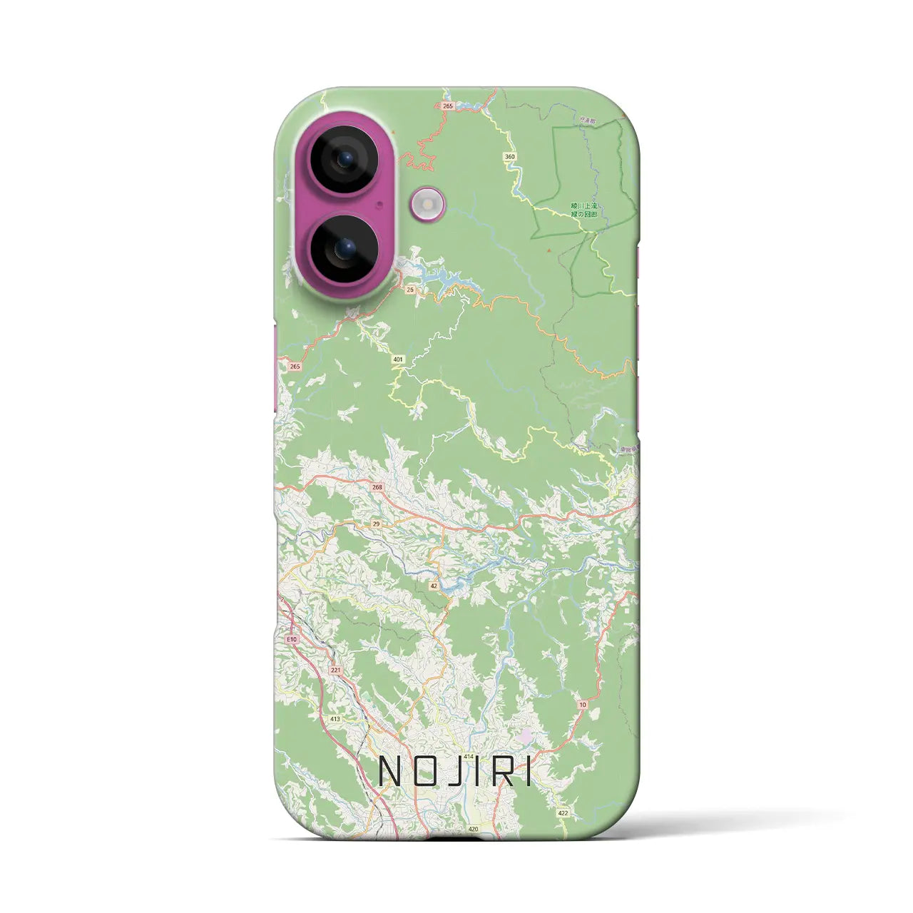 【野尻(宮崎県)】地図柄iPhoneケース(バックカバータイプ)