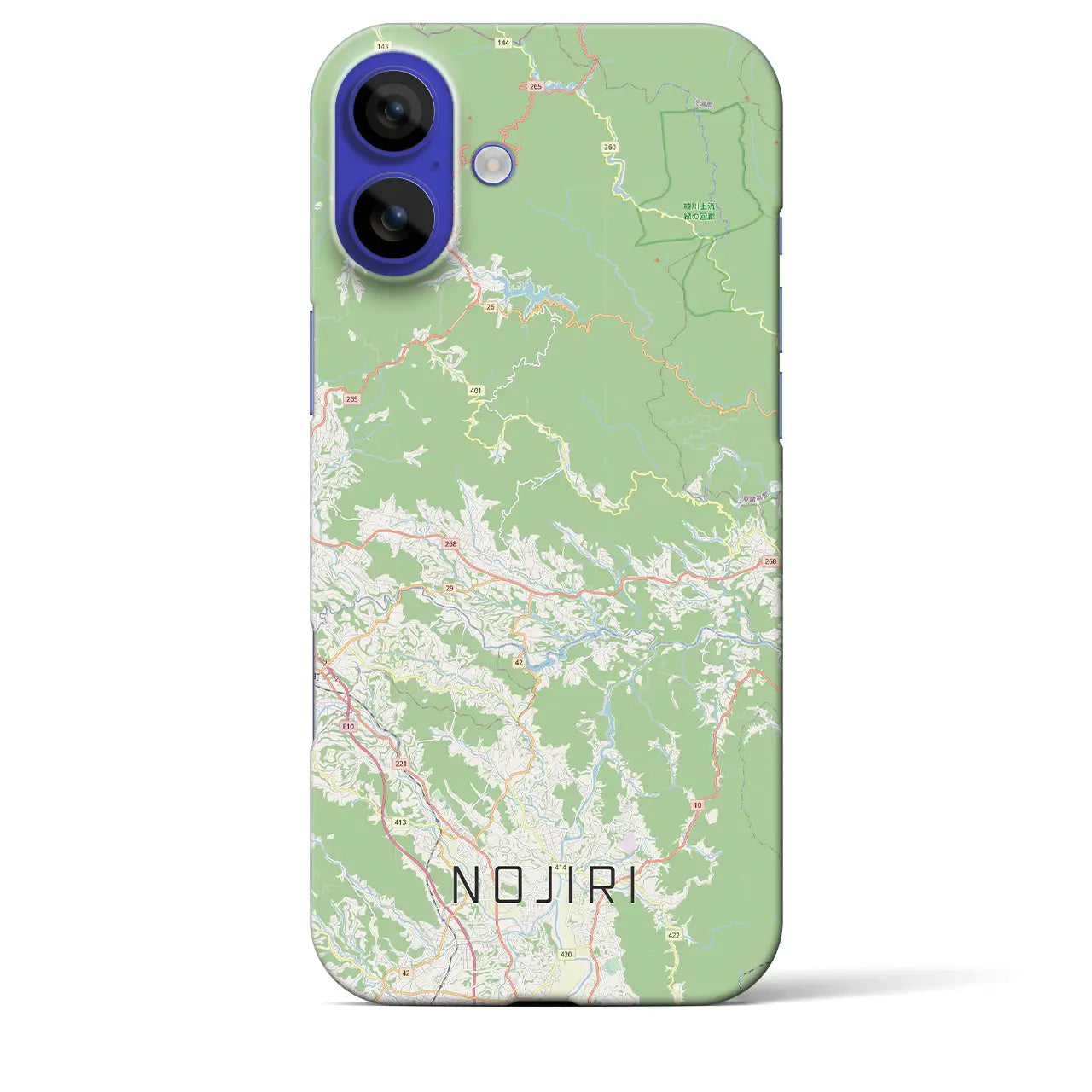 【野尻(宮崎県)】地図柄iPhoneケース(バックカバータイプ)