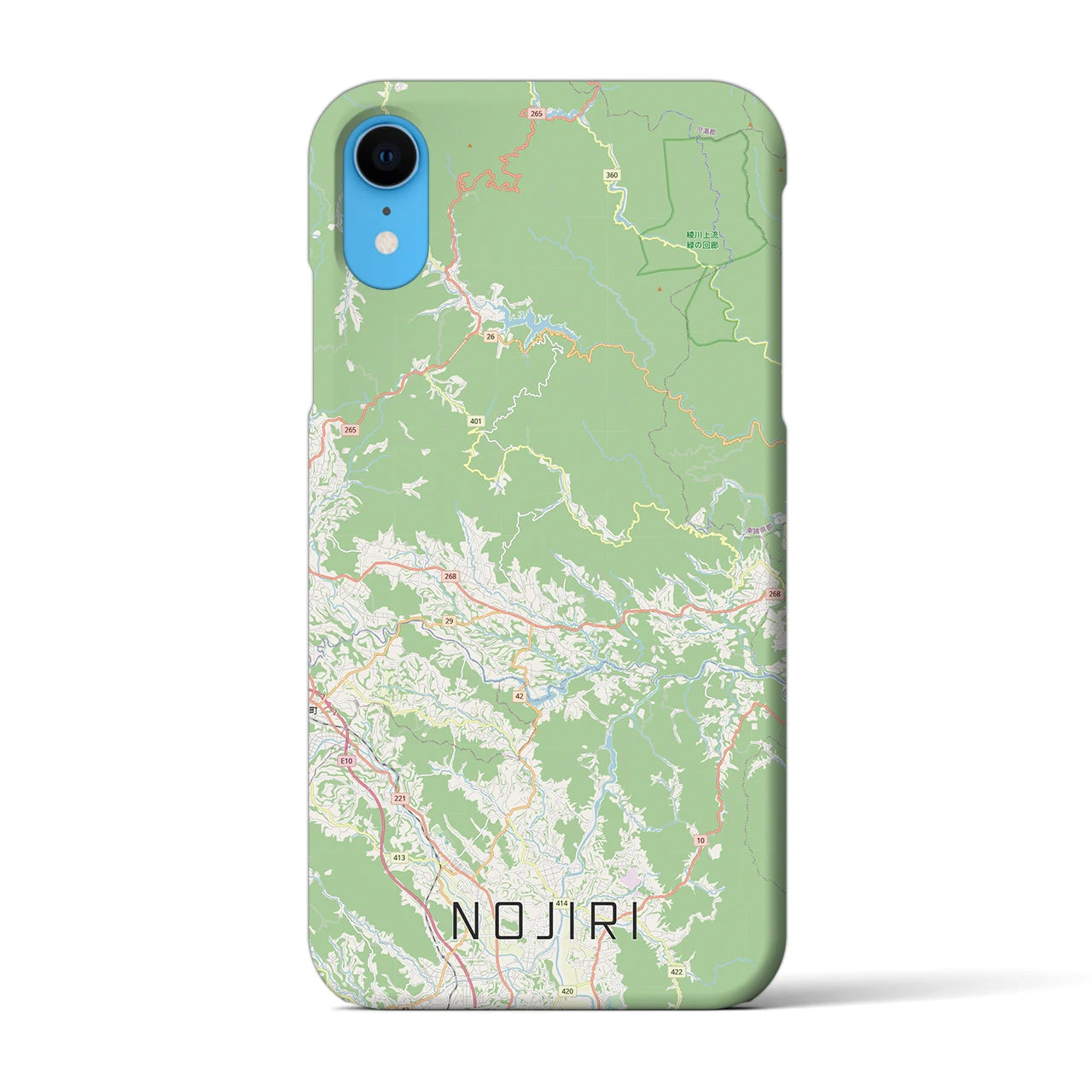 【野尻(宮崎県)】地図柄iPhoneケース(バックカバータイプ)