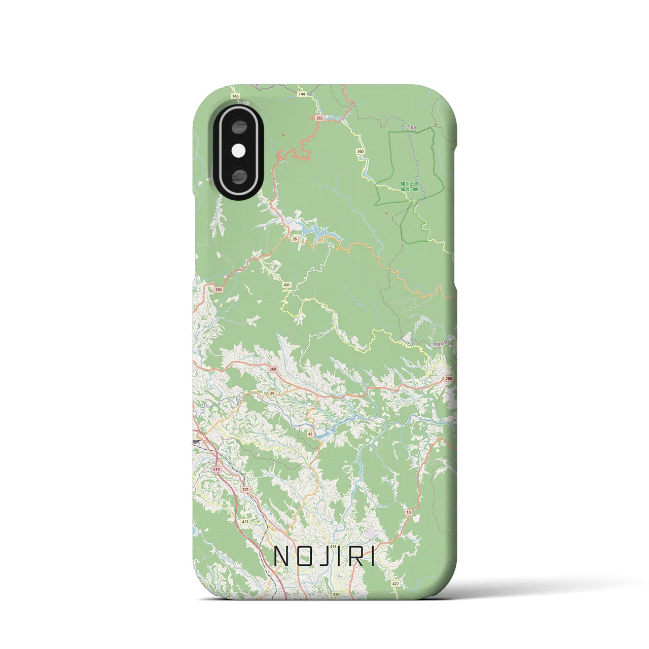 【野尻(宮崎県)】地図柄iPhoneケース(バックカバータイプ)