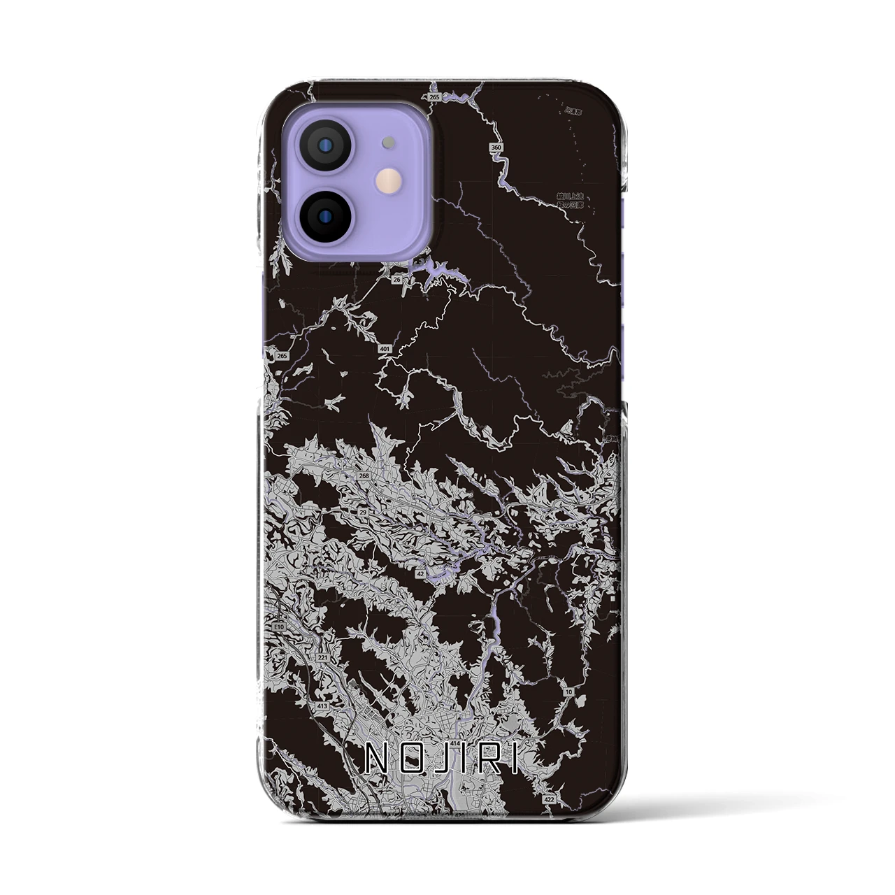 【野尻(宮崎県)】地図柄iPhoneケース(クリアタイプ)