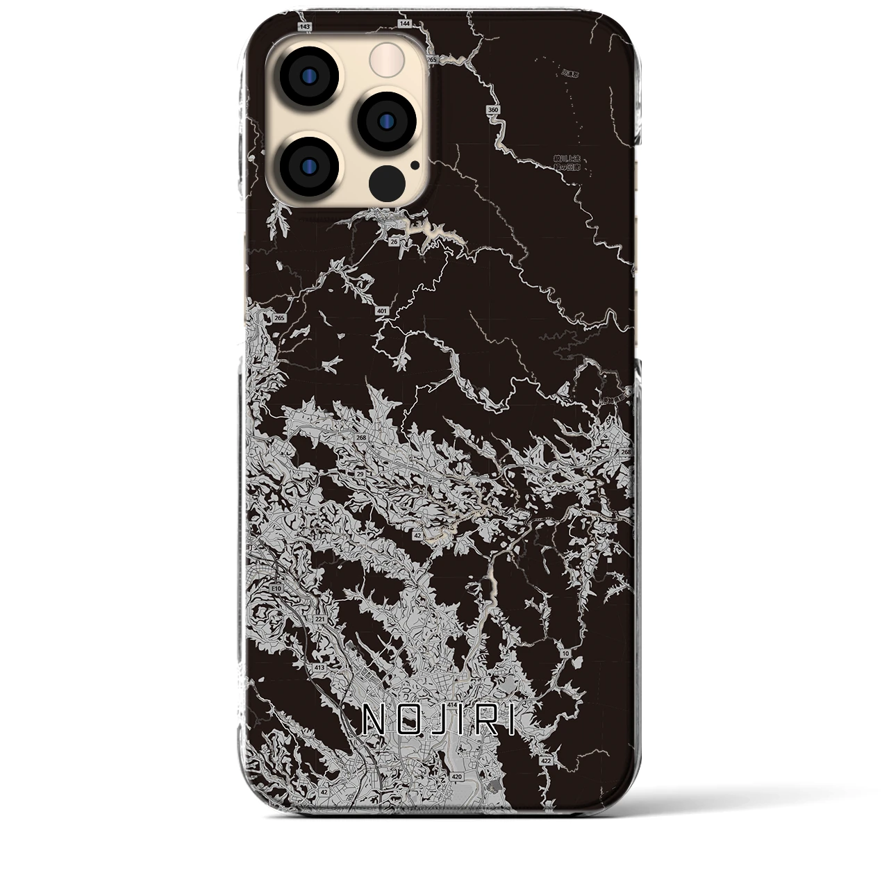 【野尻(宮崎県)】地図柄iPhoneケース(クリアタイプ)