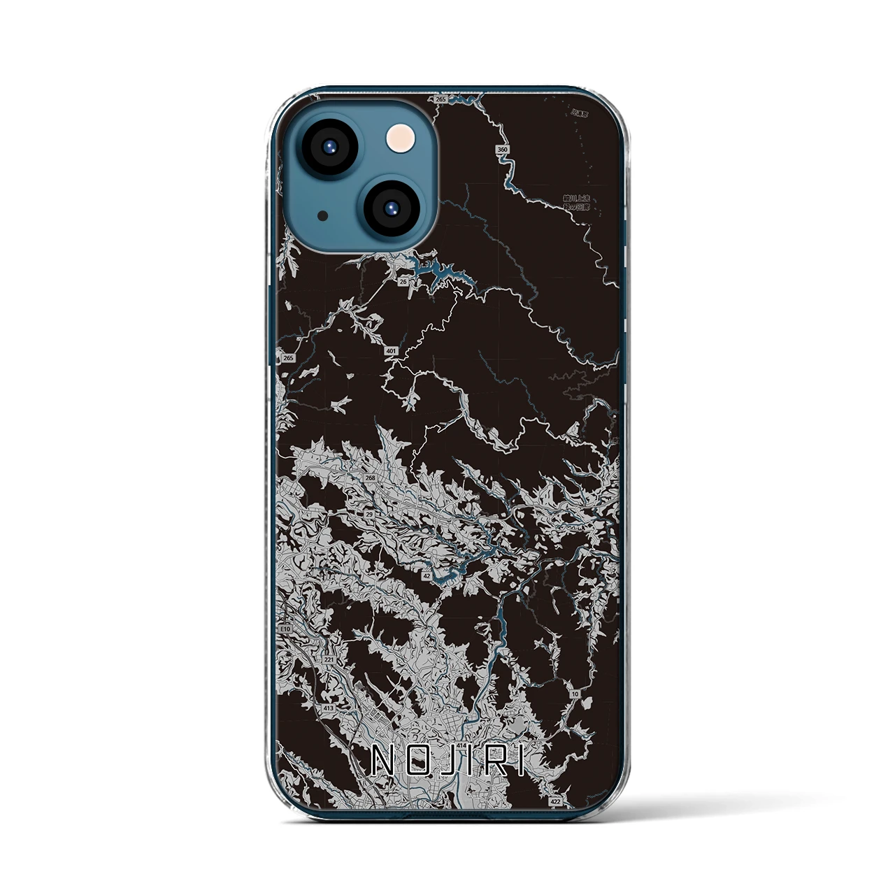 【野尻(宮崎県)】地図柄iPhoneケース(クリアタイプ)