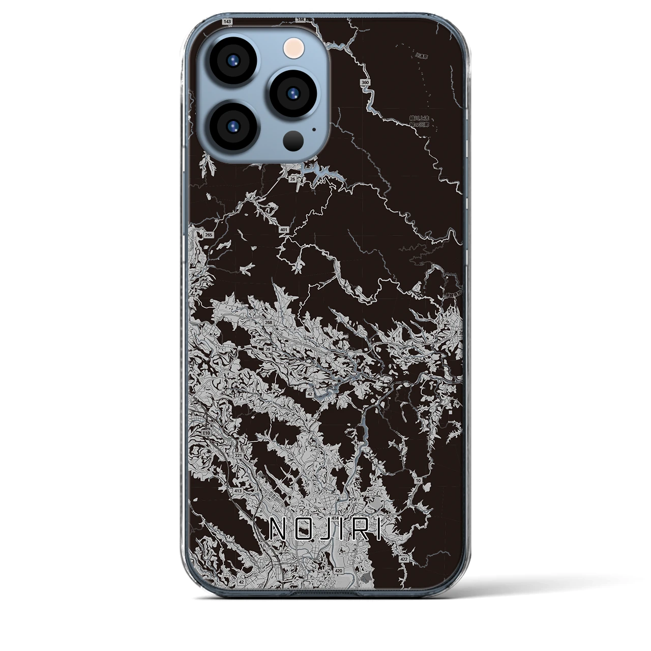 【野尻(宮崎県)】地図柄iPhoneケース(クリアタイプ)