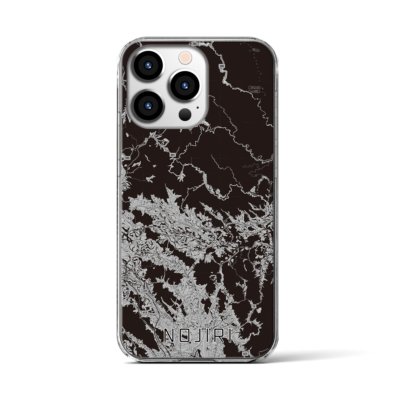 【野尻(宮崎県)】地図柄iPhoneケース(クリアタイプ)