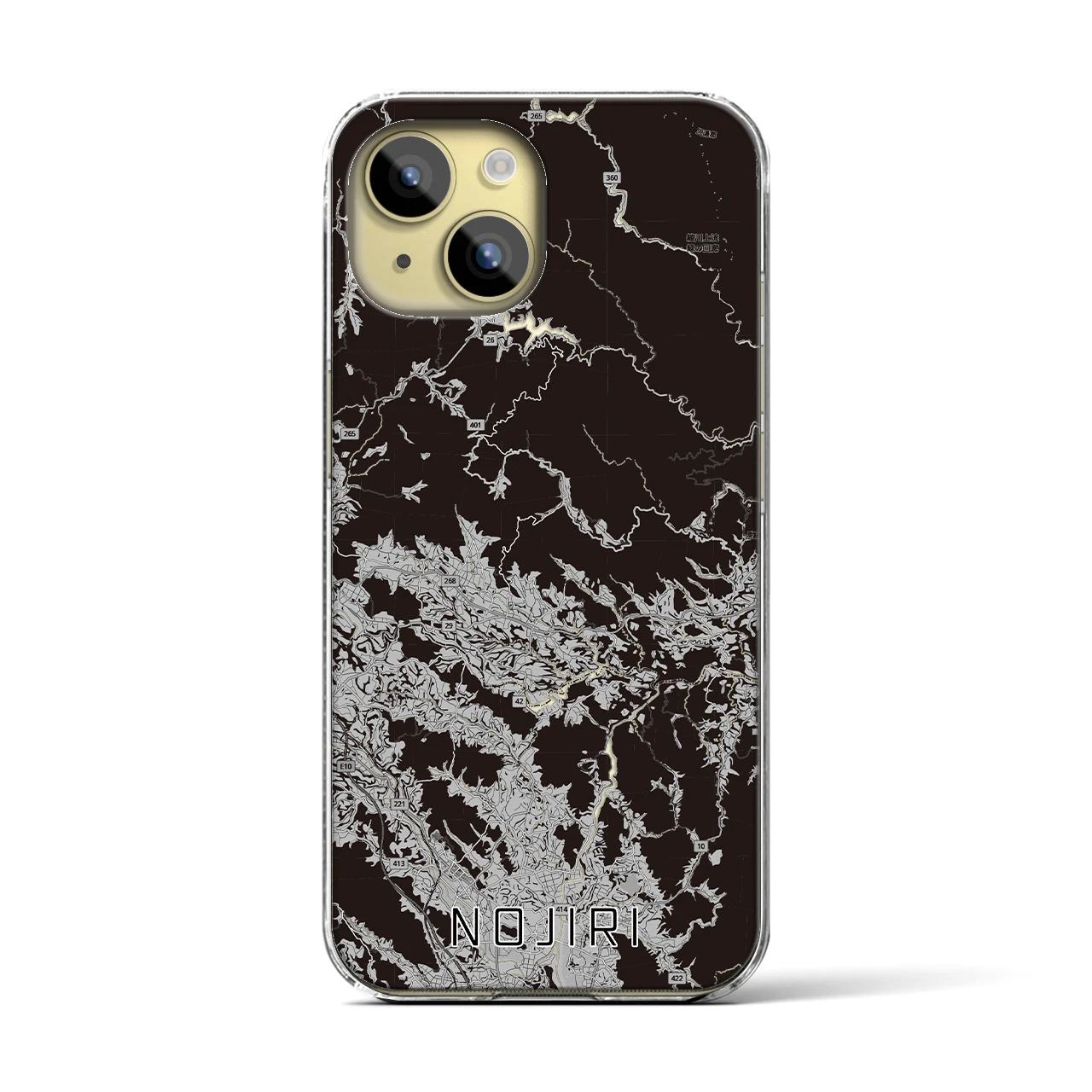 【野尻(宮崎県)】地図柄iPhoneケース(クリアタイプ)