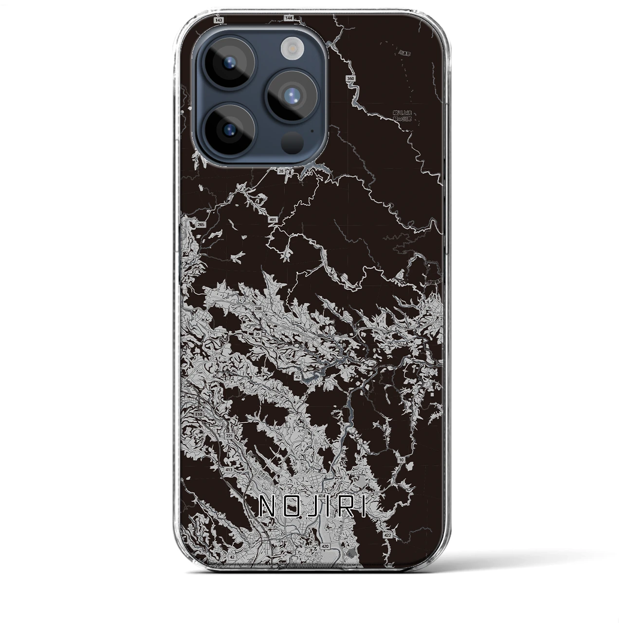 【野尻(宮崎県)】地図柄iPhoneケース(クリアタイプ)