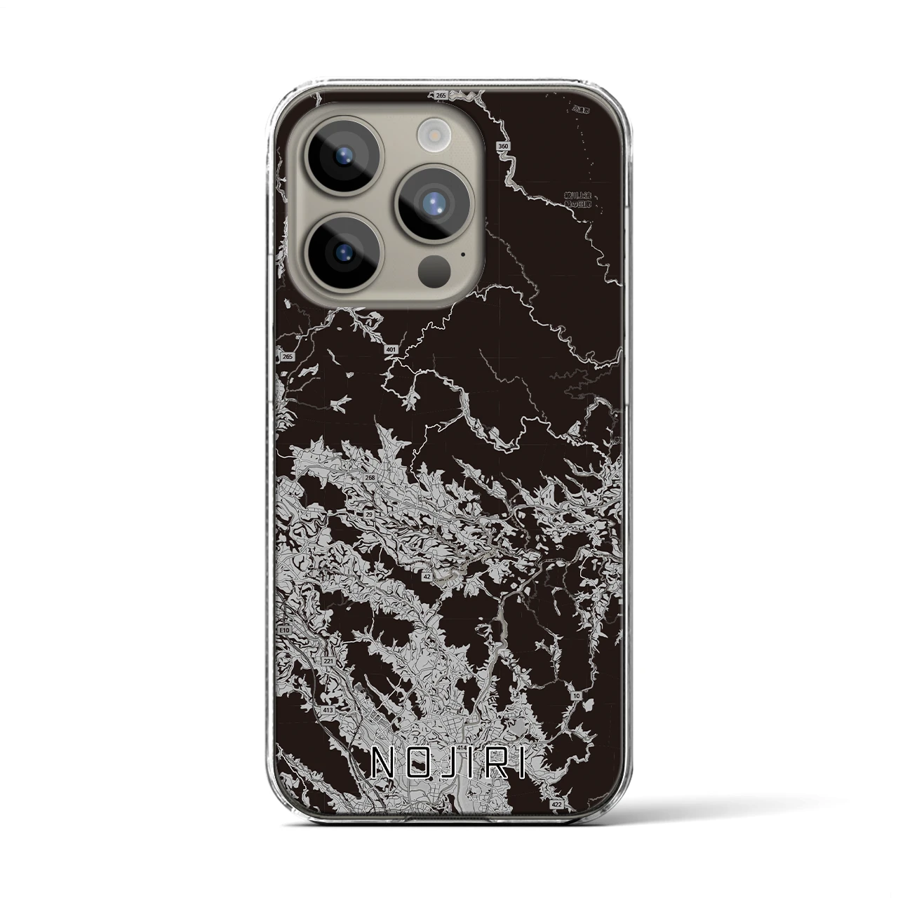 【野尻(宮崎県)】地図柄iPhoneケース(クリアタイプ)