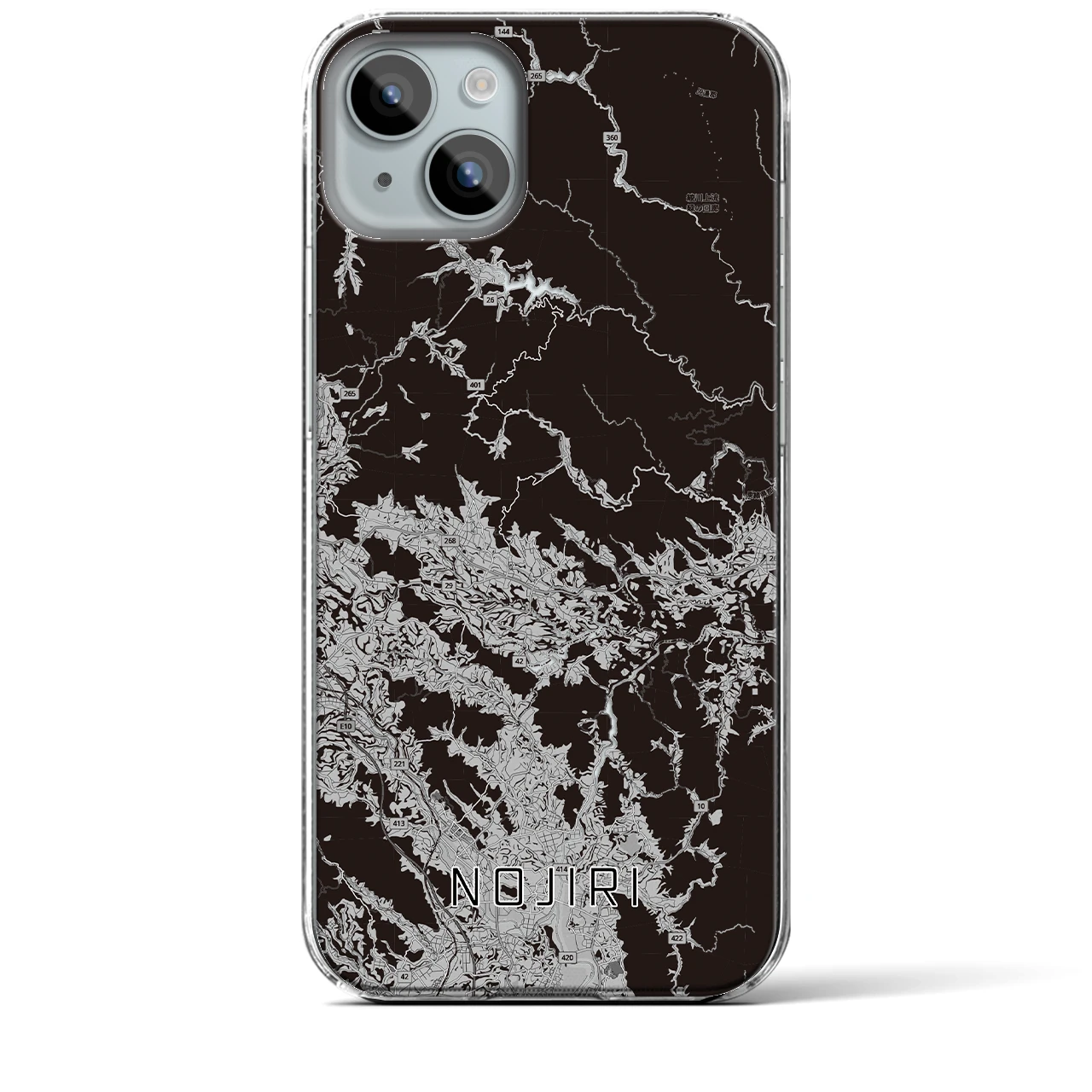 【野尻(宮崎県)】地図柄iPhoneケース(クリアタイプ)