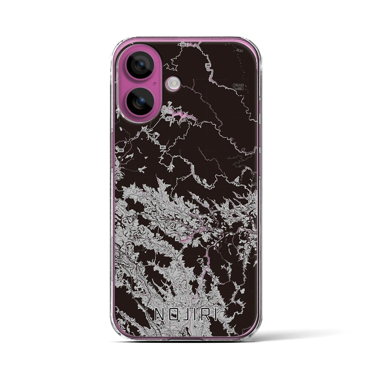 【野尻(宮崎県)】地図柄iPhoneケース(クリアタイプ)