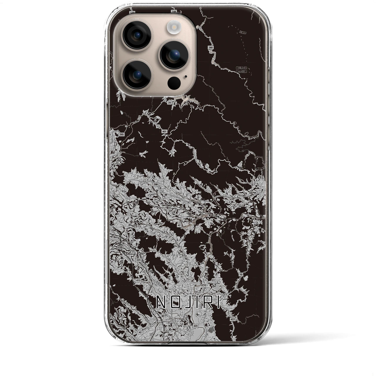 【野尻(宮崎県)】地図柄iPhoneケース(クリアタイプ)