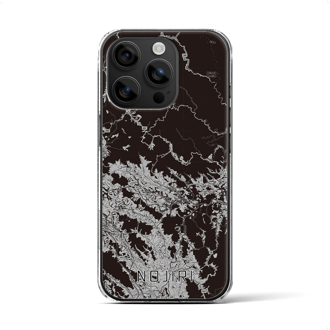 【野尻(宮崎県)】地図柄iPhoneケース(クリアタイプ)