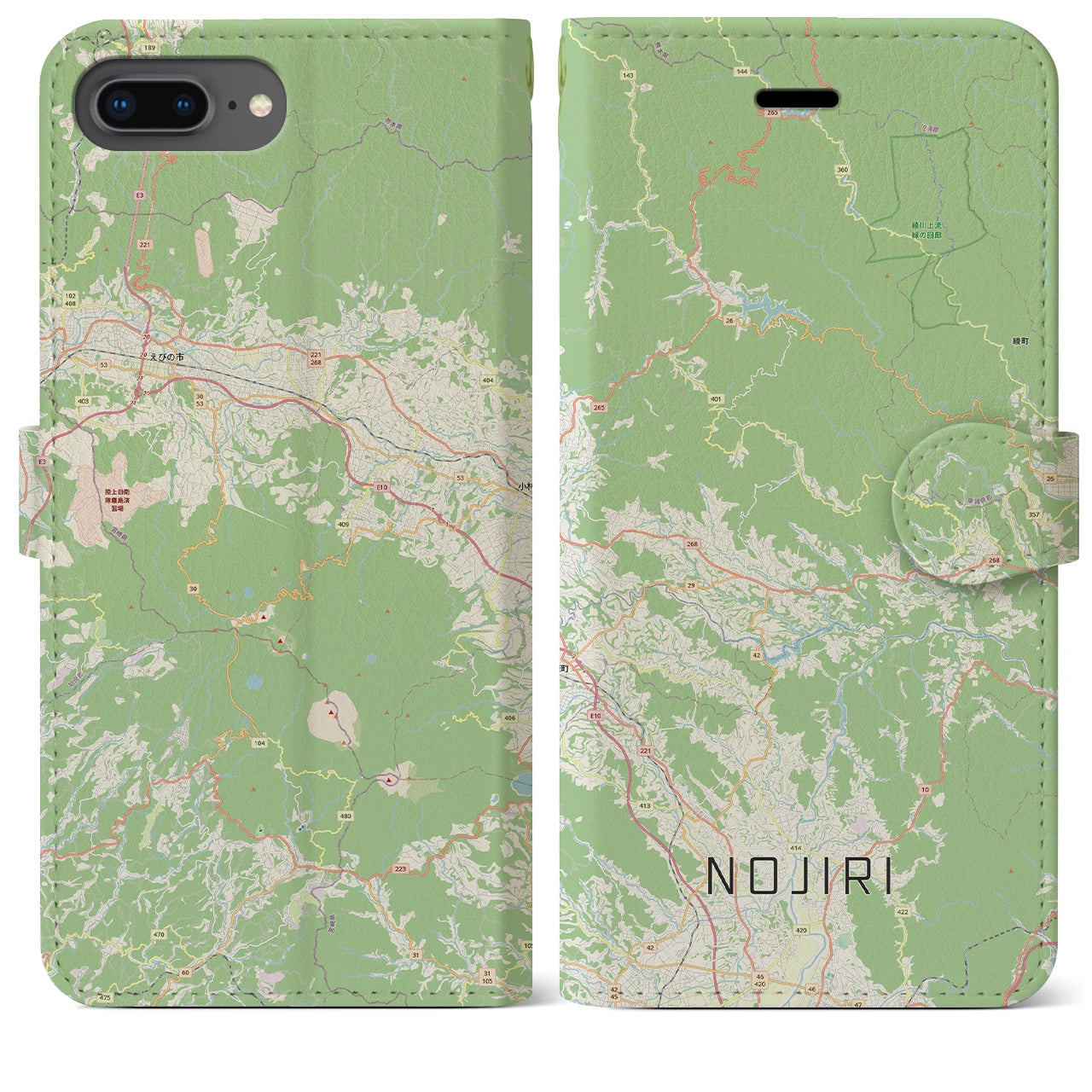 【野尻(宮崎県)】地図柄iPhoneケース(手帳タイプ)