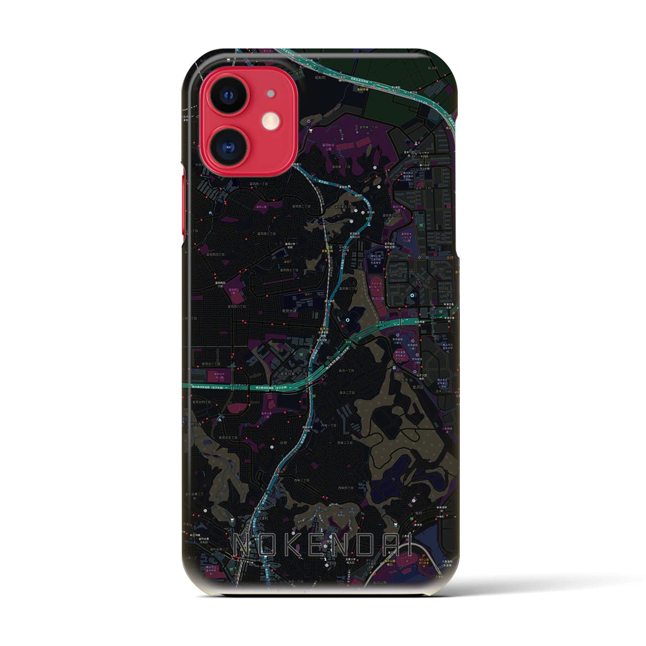 【能見台(神奈川県)】地図柄iPhoneケース(バックカバータイプ)
