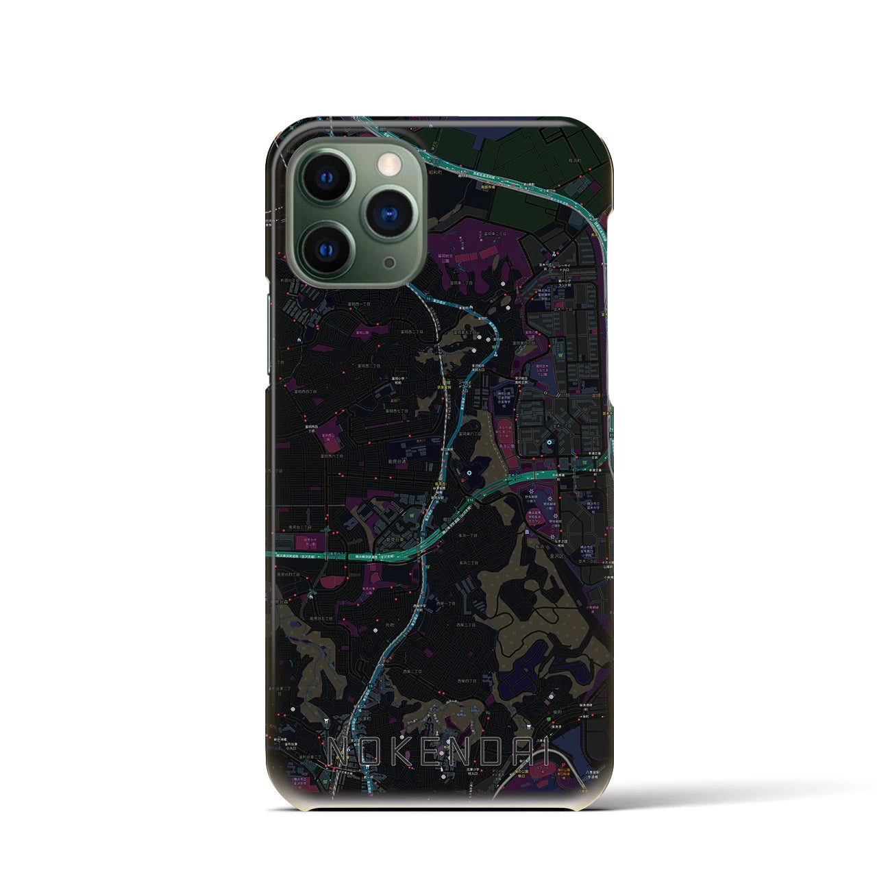 【能見台(神奈川県)】地図柄iPhoneケース(バックカバータイプ)