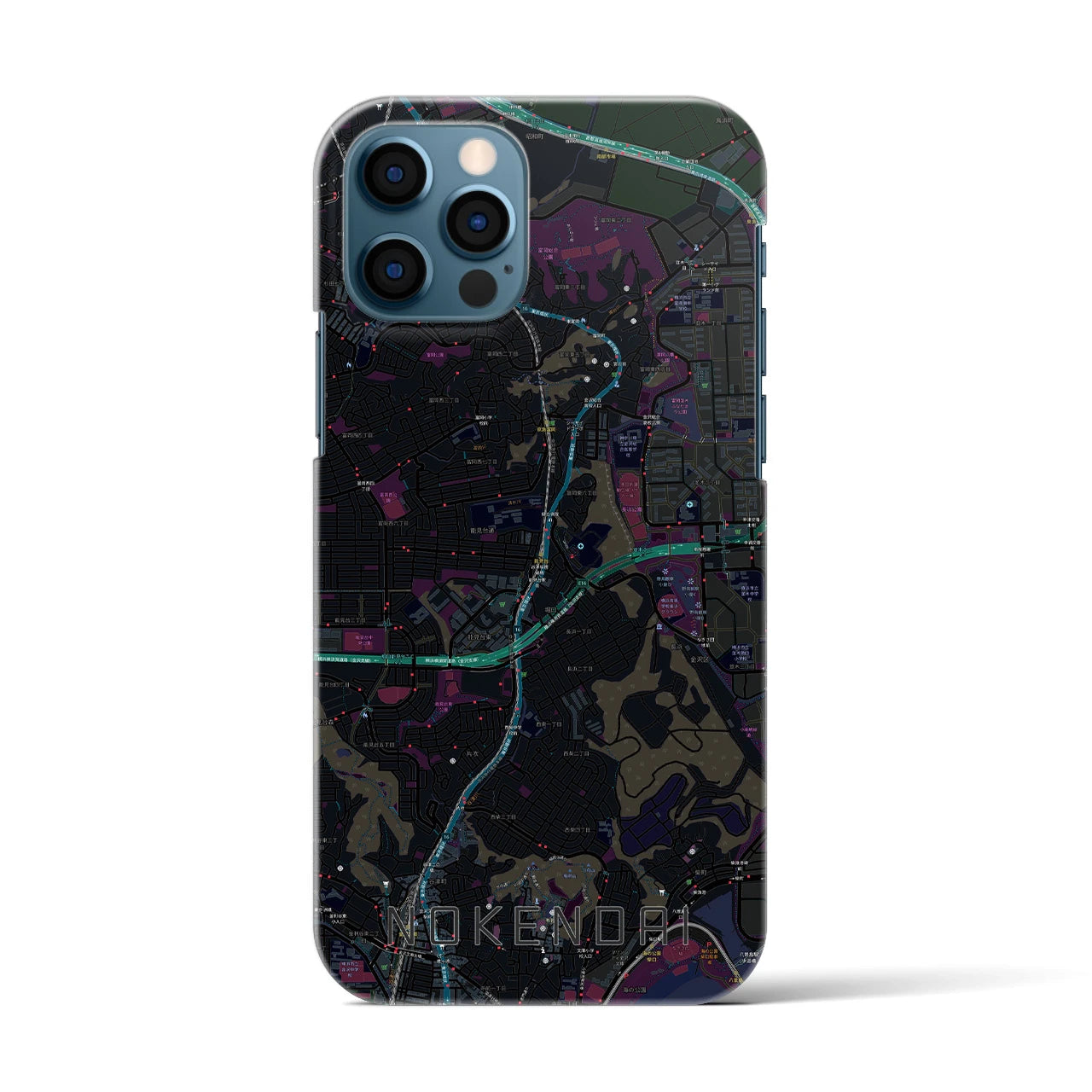 【能見台(神奈川県)】地図柄iPhoneケース(バックカバータイプ)