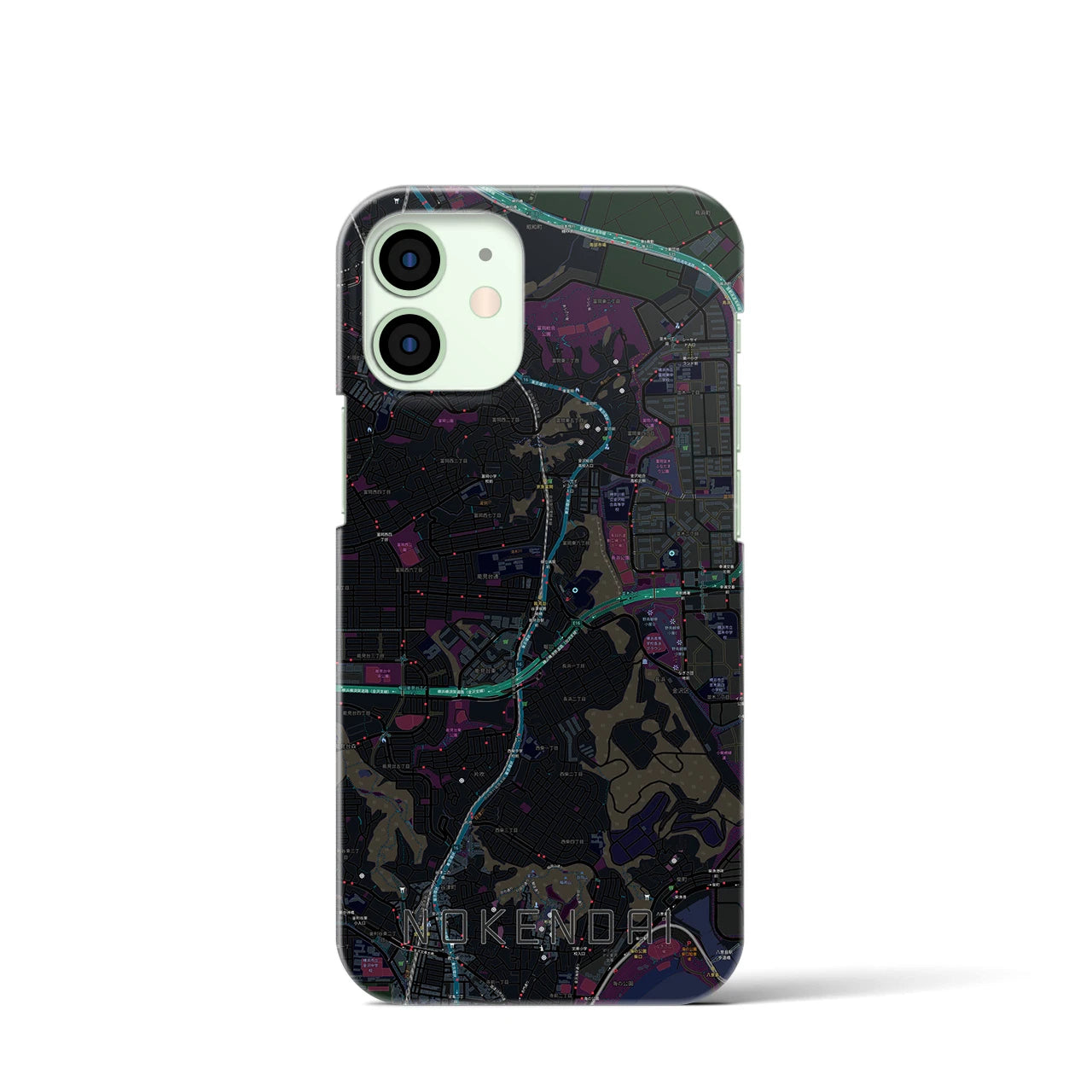 【能見台(神奈川県)】地図柄iPhoneケース(バックカバータイプ)