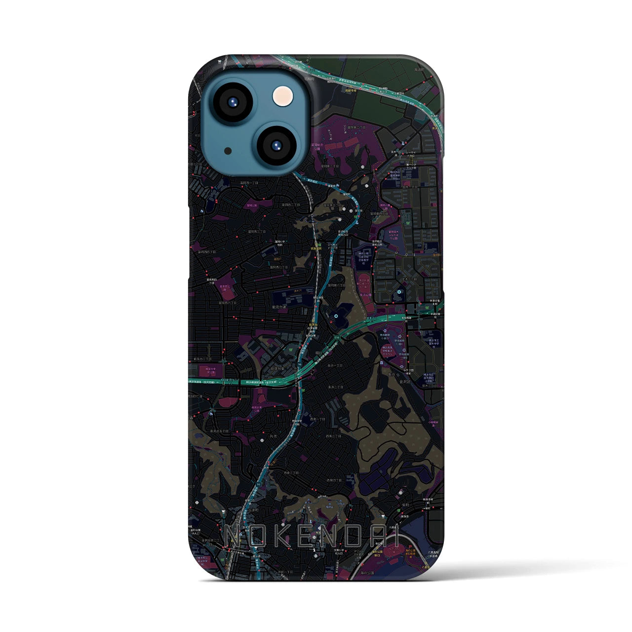 【能見台(神奈川県)】地図柄iPhoneケース(バックカバータイプ)