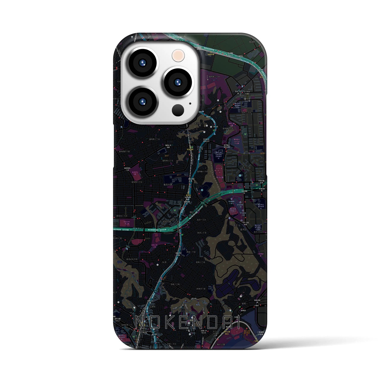 【能見台(神奈川県)】地図柄iPhoneケース(バックカバータイプ)