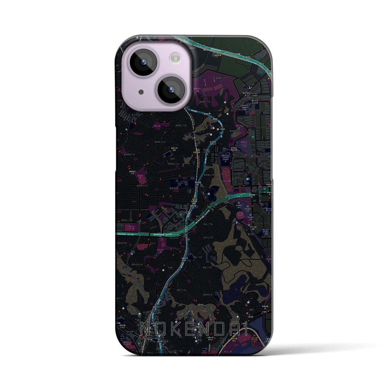 【能見台(神奈川県)】地図柄iPhoneケース(バックカバータイプ)