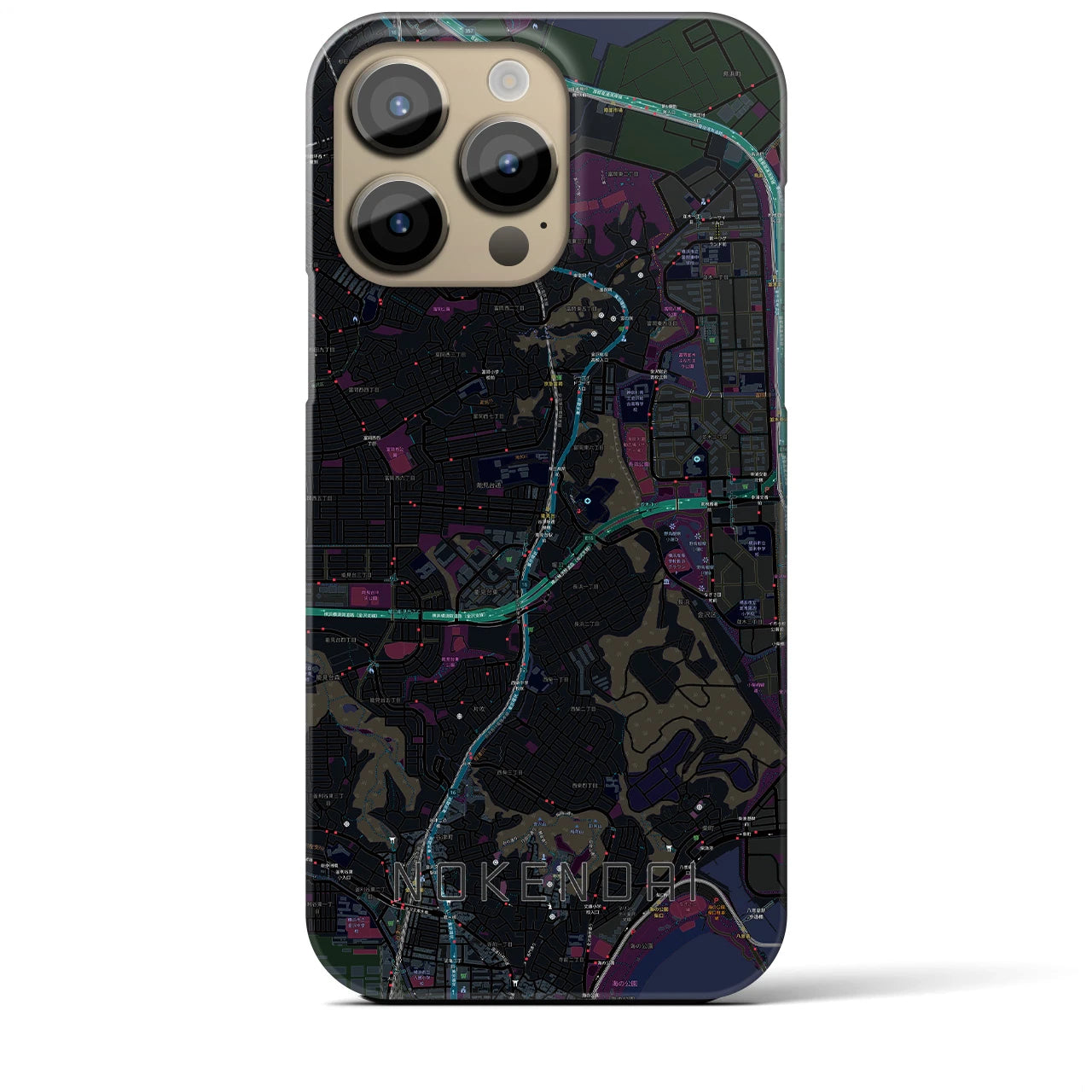 【能見台(神奈川県)】地図柄iPhoneケース(バックカバータイプ)