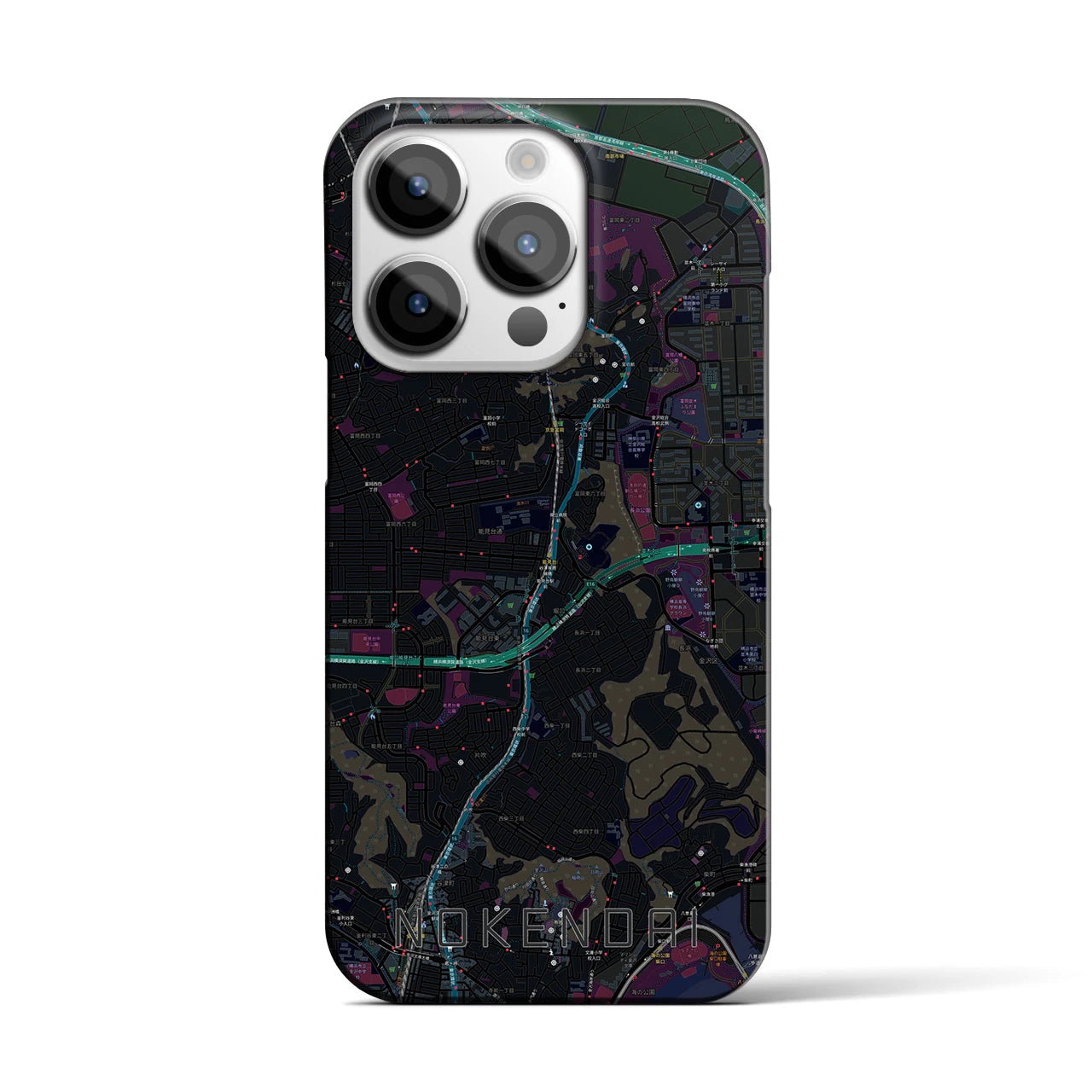 【能見台(神奈川県)】地図柄iPhoneケース(バックカバータイプ)