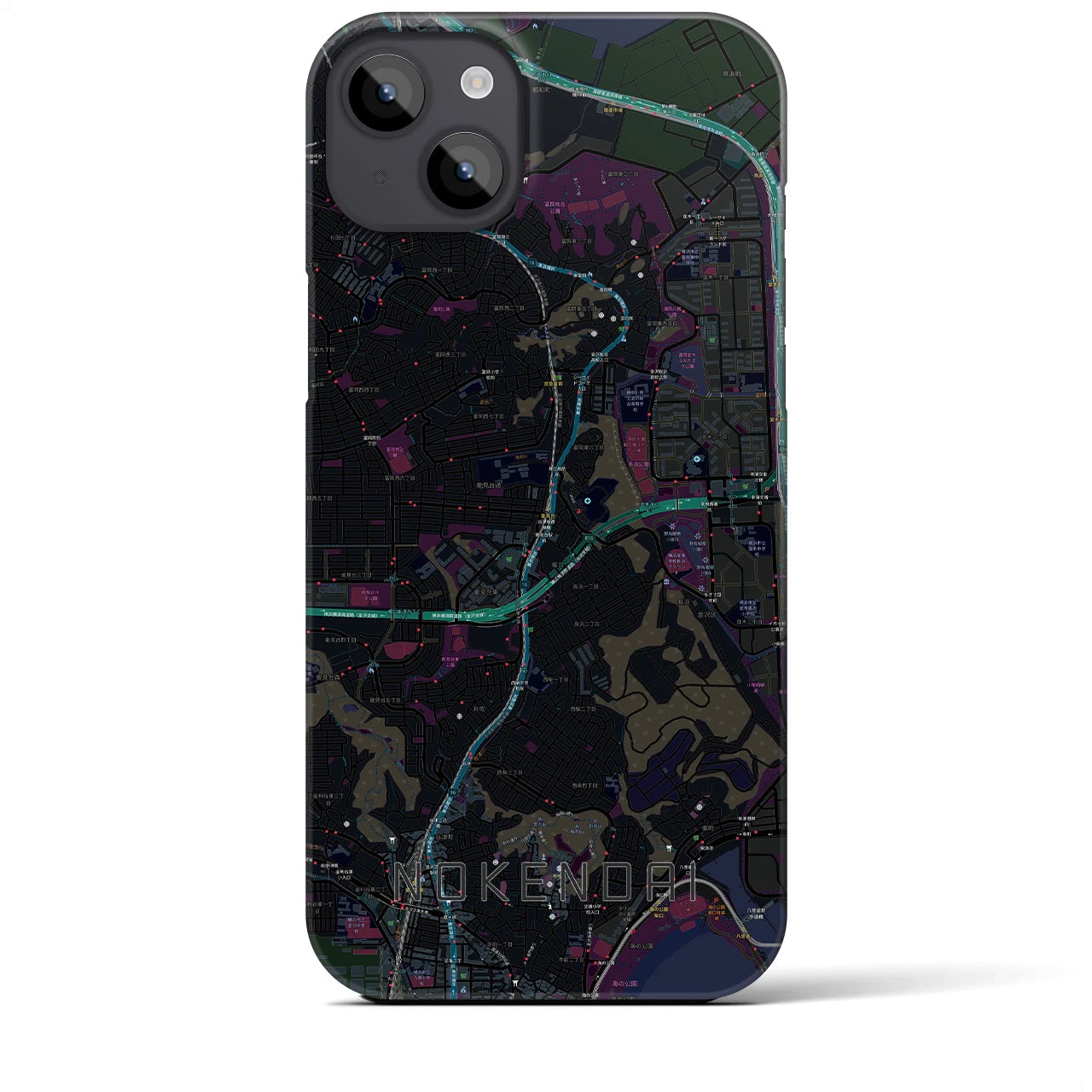 【能見台(神奈川県)】地図柄iPhoneケース(バックカバータイプ)