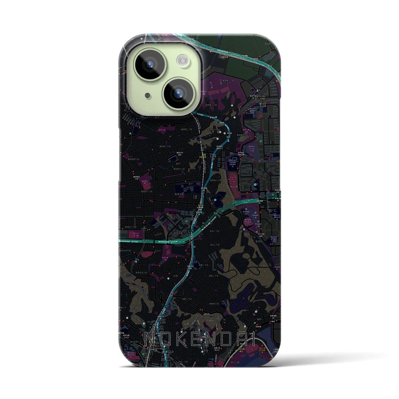 【能見台(神奈川県)】地図柄iPhoneケース(バックカバータイプ)