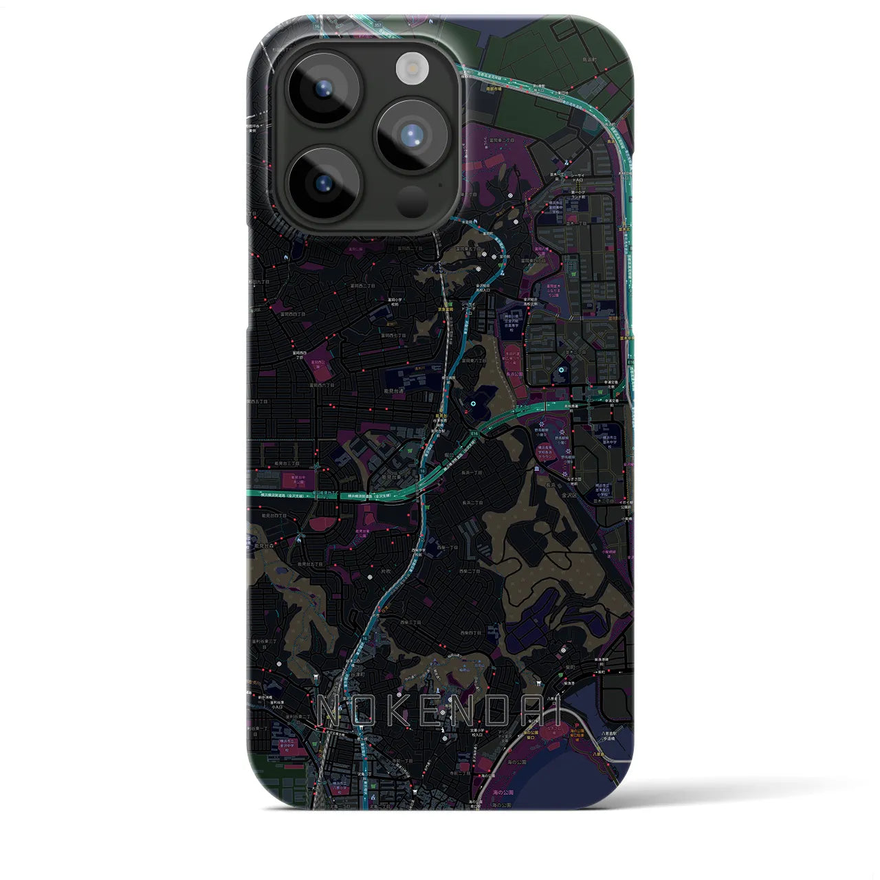 【能見台(神奈川県)】地図柄iPhoneケース(バックカバータイプ)