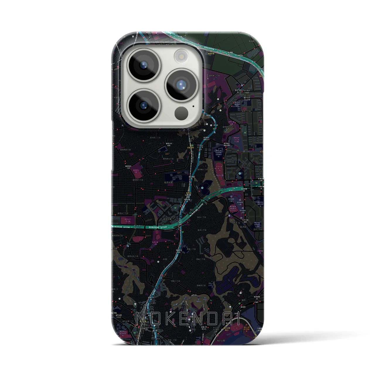 【能見台(神奈川県)】地図柄iPhoneケース(バックカバータイプ)