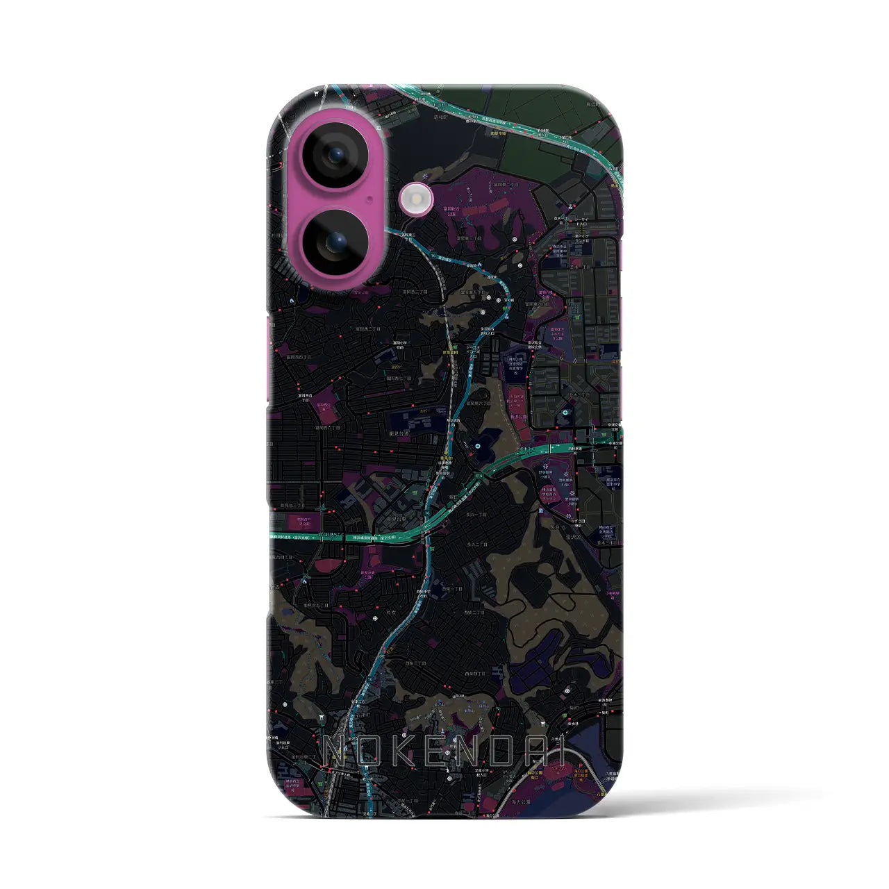 【能見台(神奈川県)】地図柄iPhoneケース(バックカバータイプ)