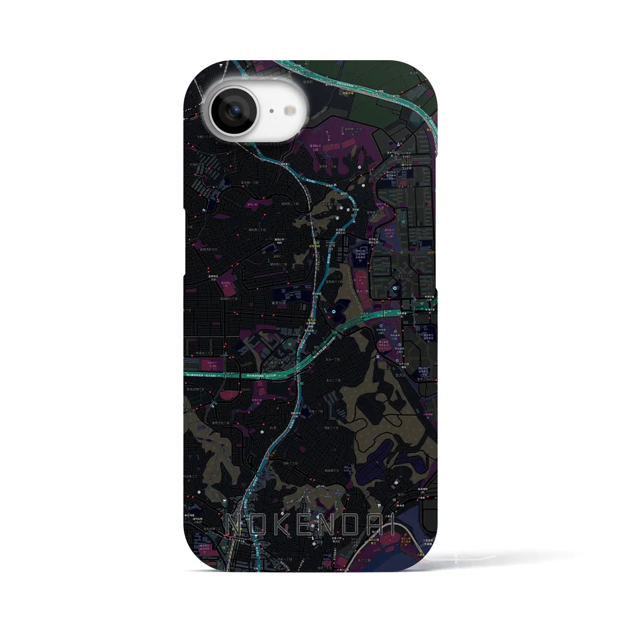 【能見台(神奈川県)】地図柄iPhoneケース(バックカバータイプ)