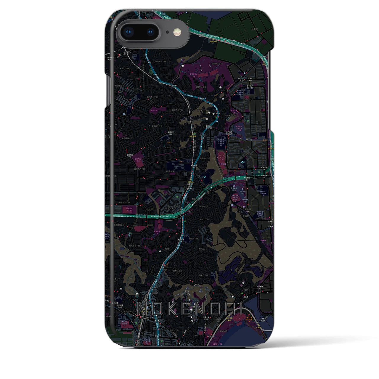 【能見台(神奈川県)】地図柄iPhoneケース(バックカバータイプ)