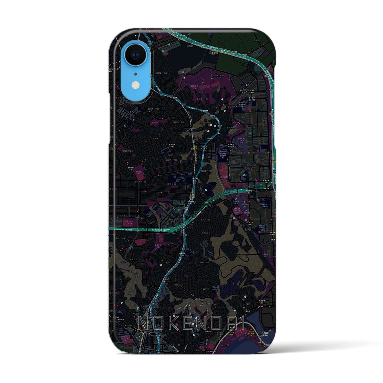 【能見台(神奈川県)】地図柄iPhoneケース(バックカバータイプ)