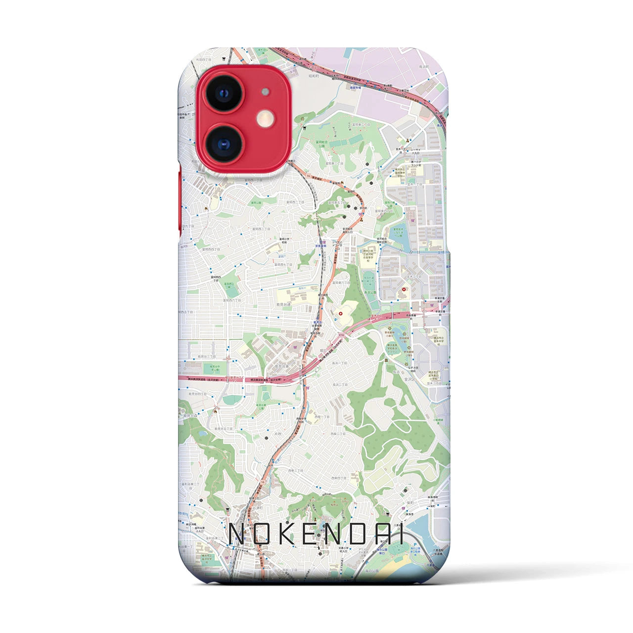【能見台(神奈川県)】地図柄iPhoneケース(バックカバータイプ)