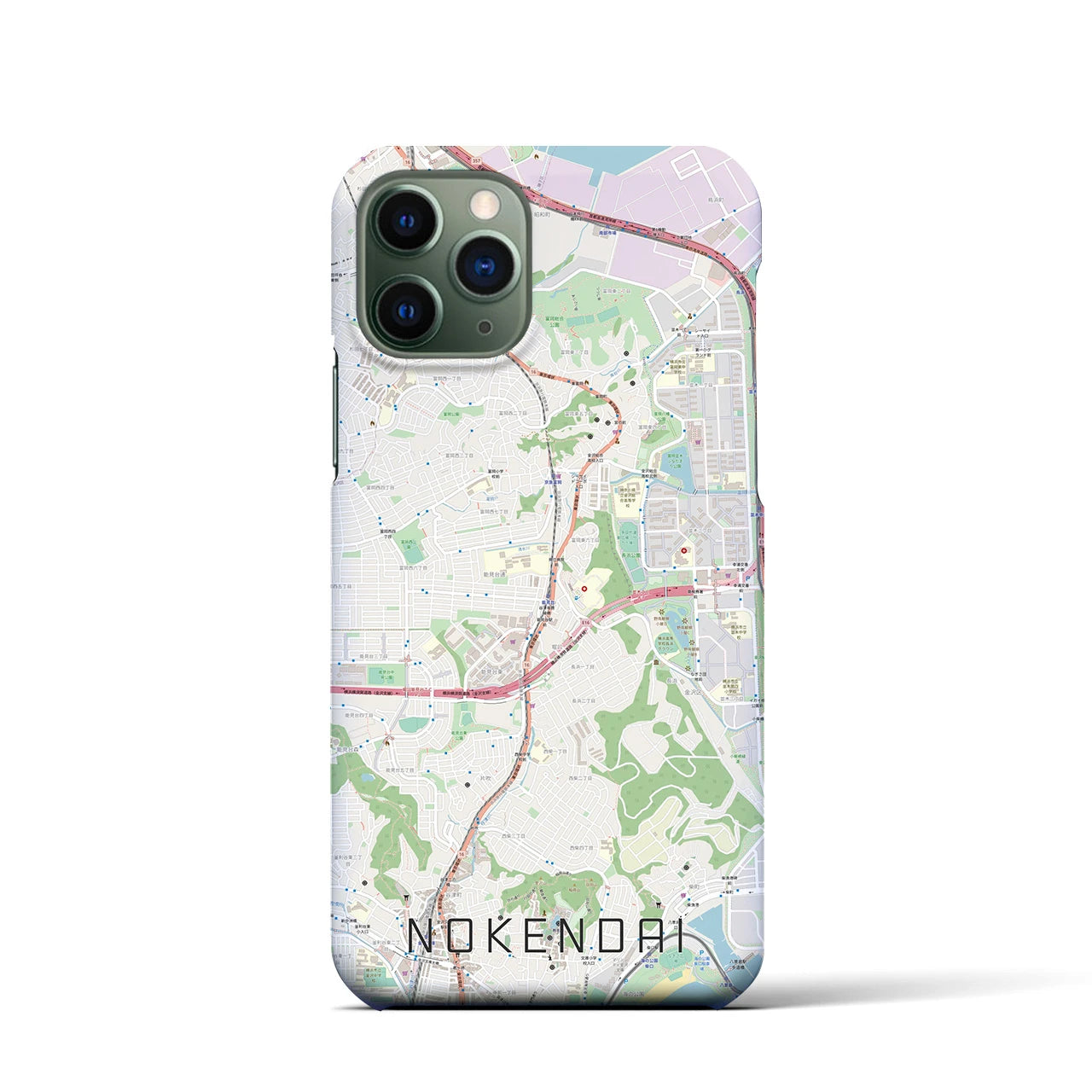 【能見台(神奈川県)】地図柄iPhoneケース(バックカバータイプ)