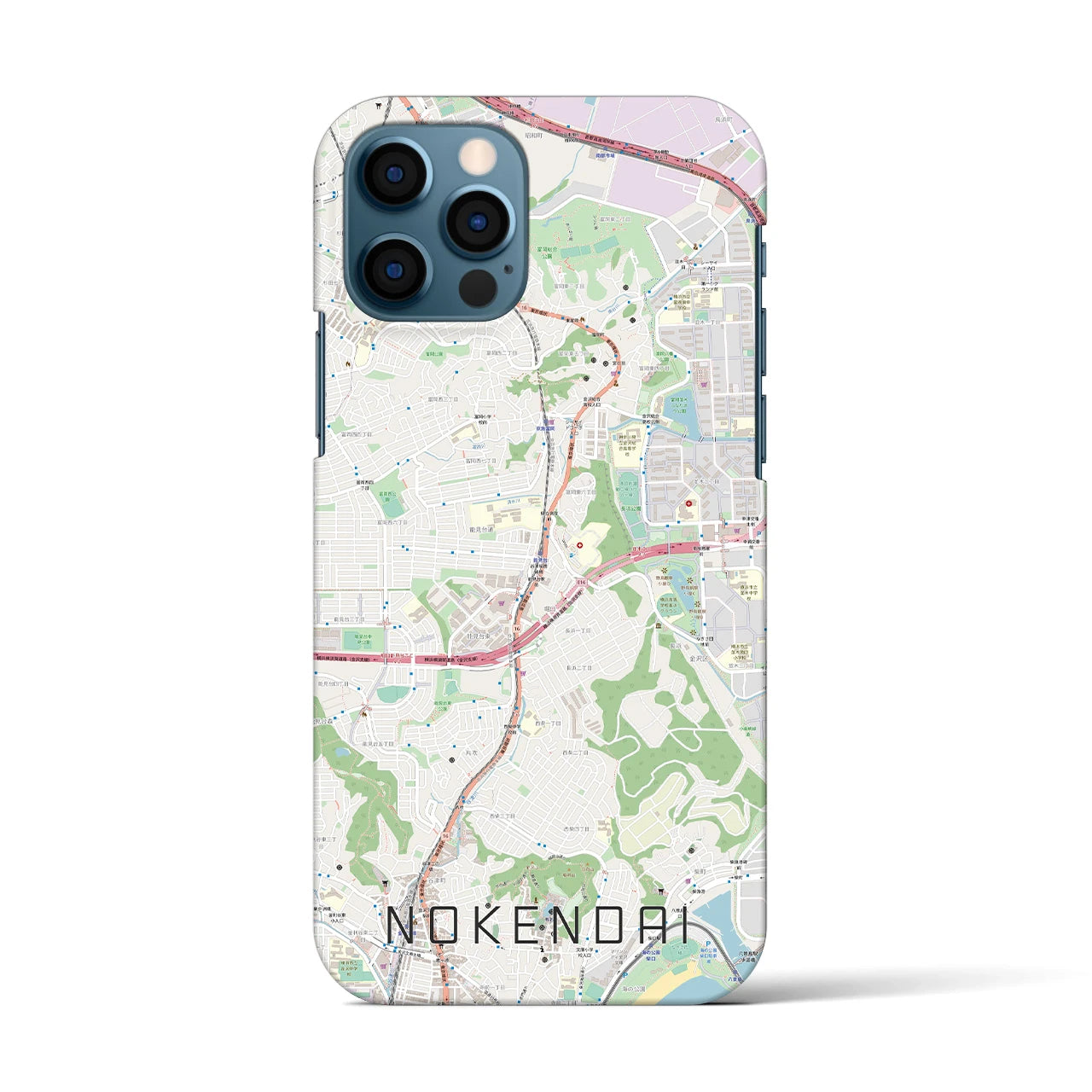 【能見台(神奈川県)】地図柄iPhoneケース(バックカバータイプ)