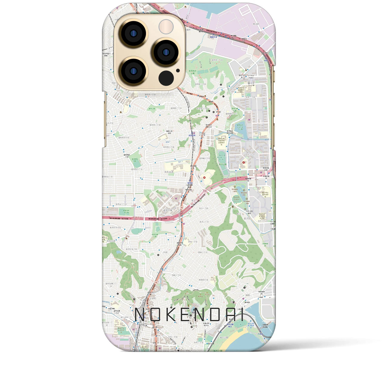 【能見台(神奈川県)】地図柄iPhoneケース(バックカバータイプ)