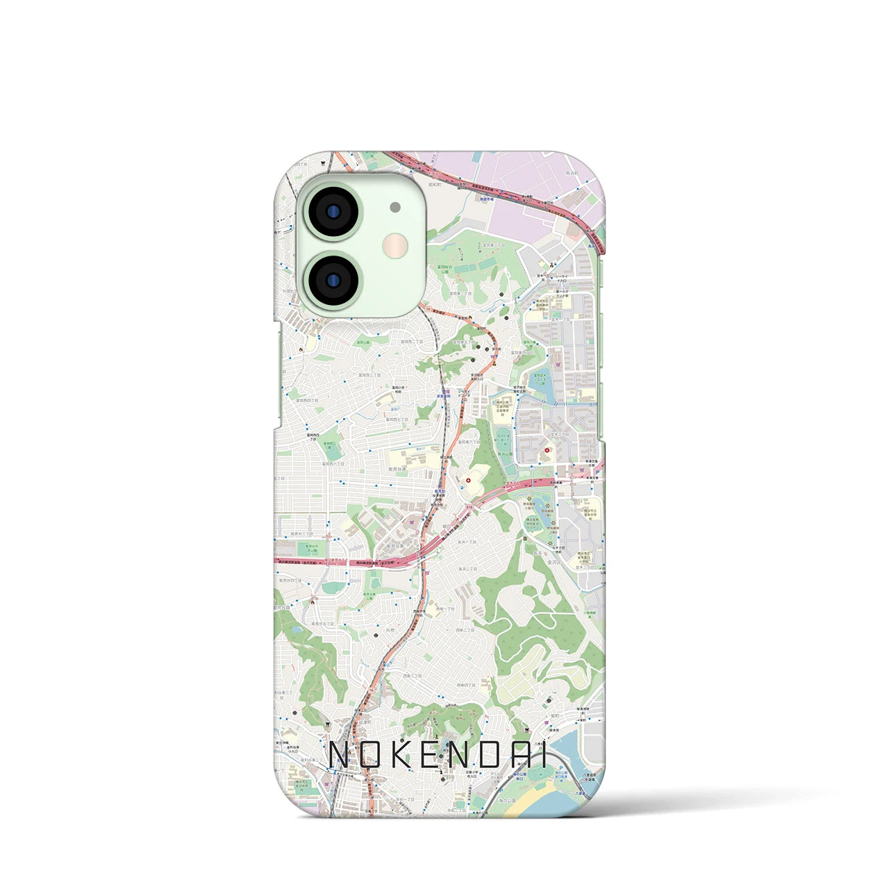 【能見台(神奈川県)】地図柄iPhoneケース(バックカバータイプ)