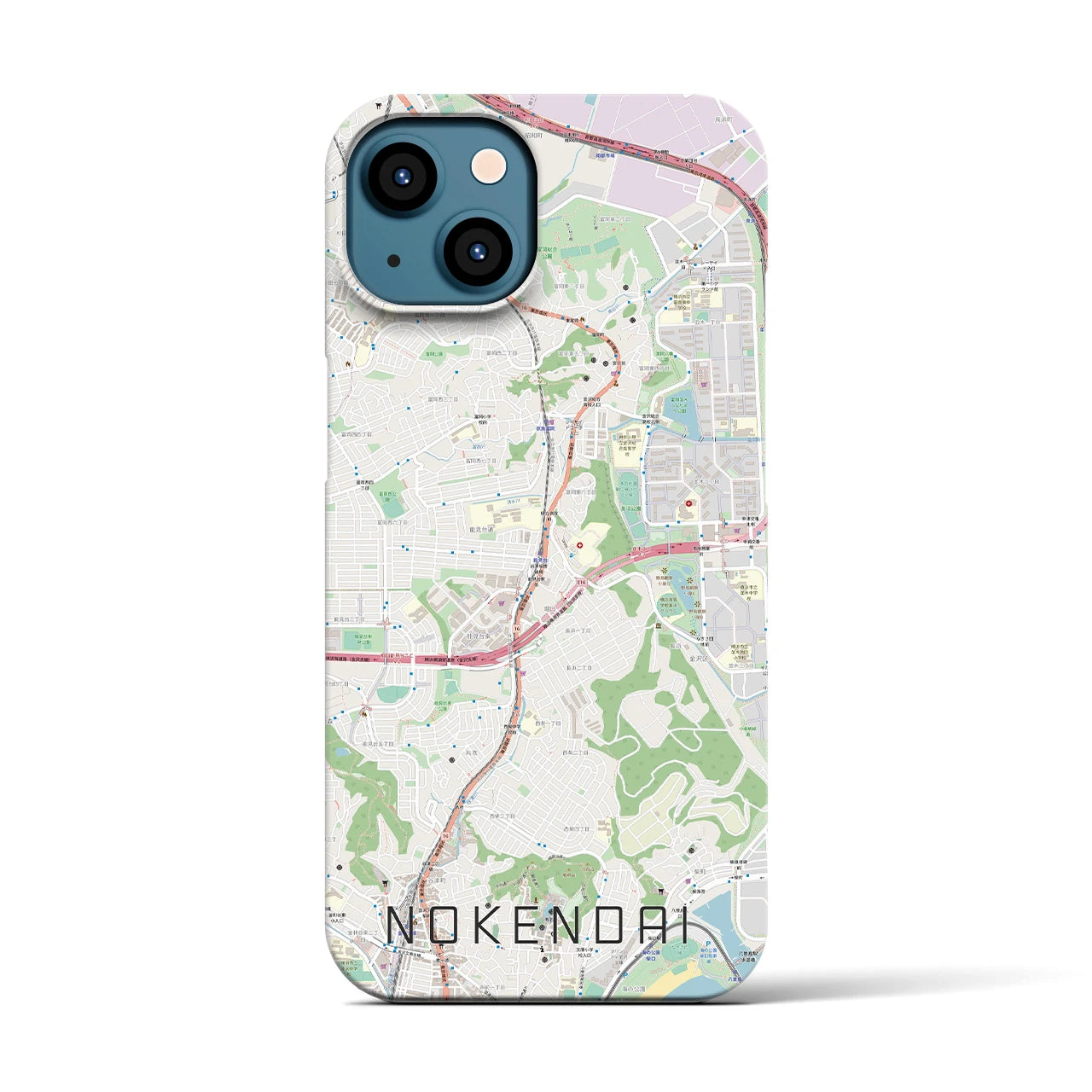 【能見台(神奈川県)】地図柄iPhoneケース(バックカバータイプ)