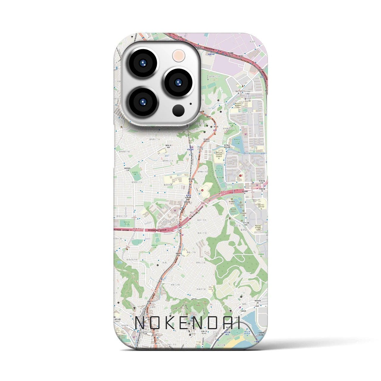 【能見台(神奈川県)】地図柄iPhoneケース(バックカバータイプ)