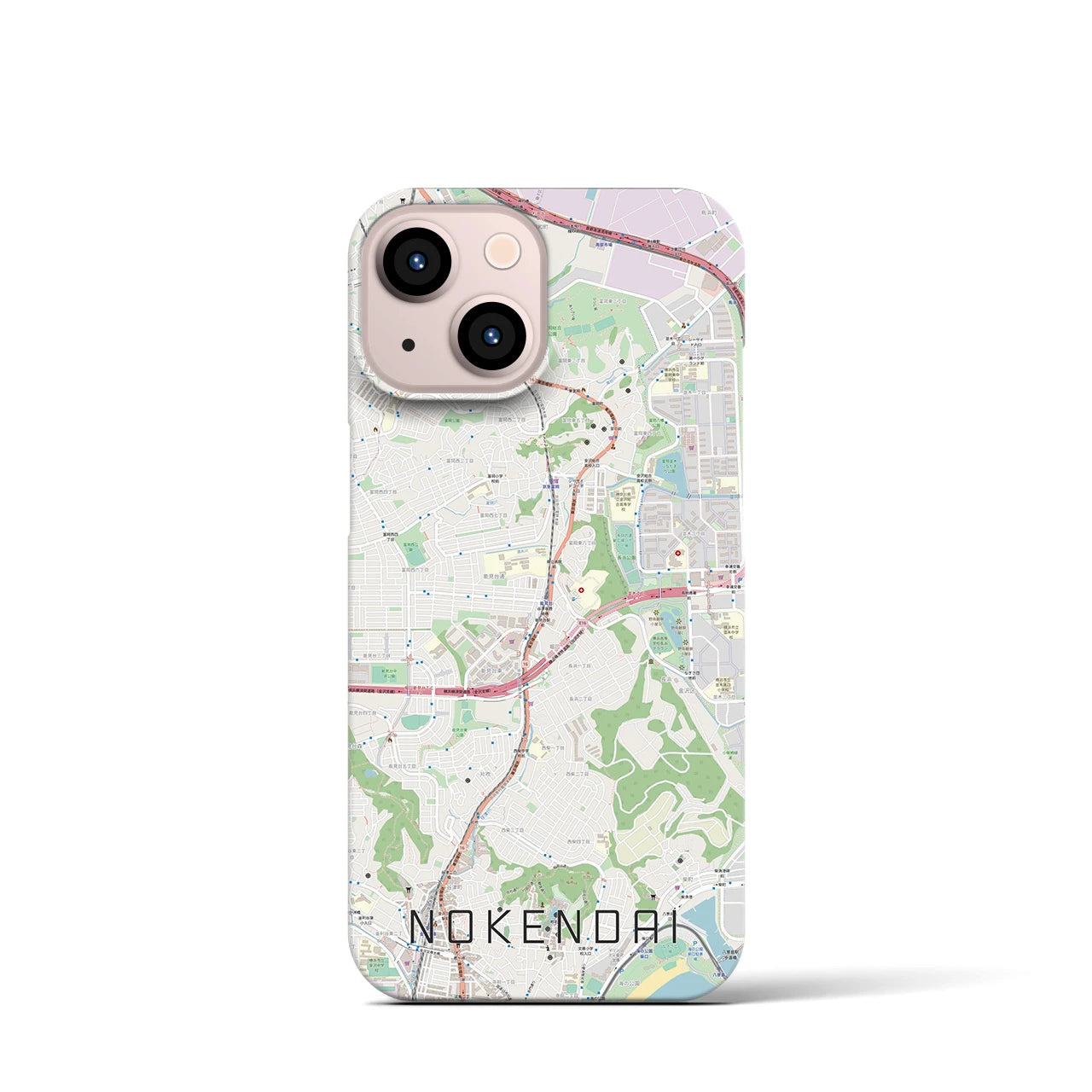 【能見台(神奈川県)】地図柄iPhoneケース(バックカバータイプ)