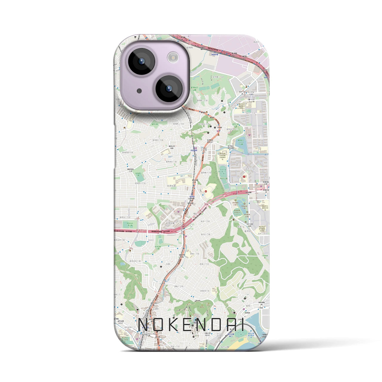 【能見台(神奈川県)】地図柄iPhoneケース(バックカバータイプ)