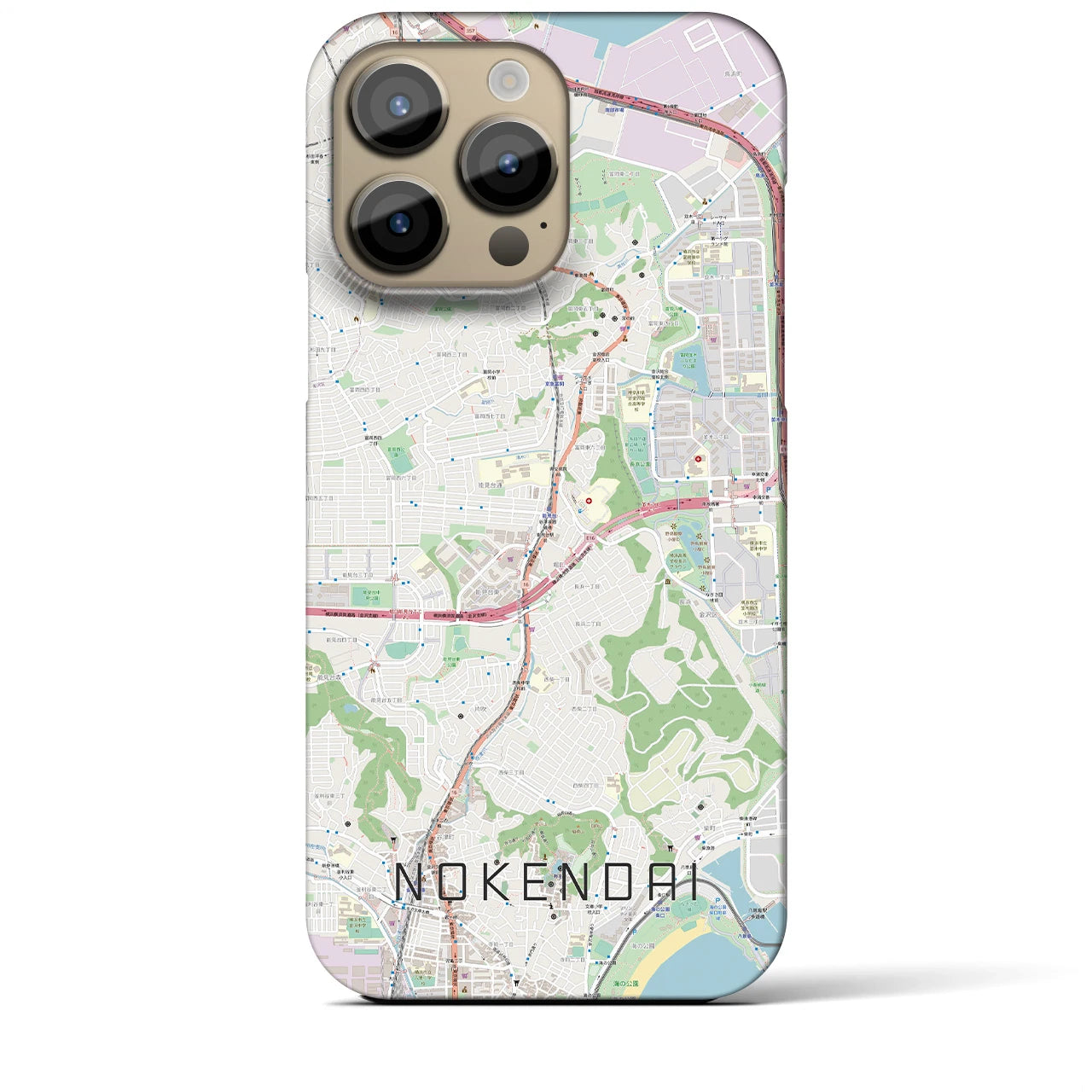 【能見台(神奈川県)】地図柄iPhoneケース(バックカバータイプ)