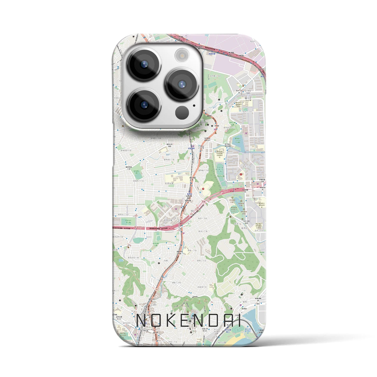 【能見台(神奈川県)】地図柄iPhoneケース(バックカバータイプ)