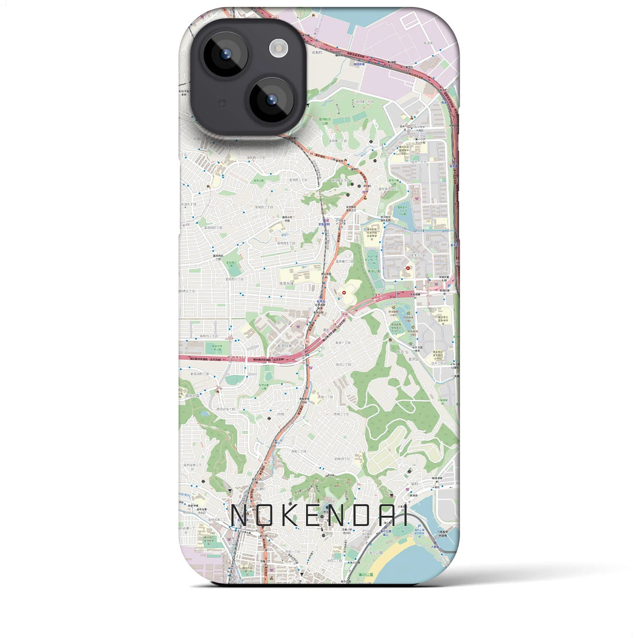 【能見台(神奈川県)】地図柄iPhoneケース(バックカバータイプ)